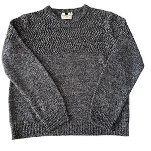 Topman‎ Men's XL Marled Blue Knit Crew Neck Sweater Preppy Modern Minimalist